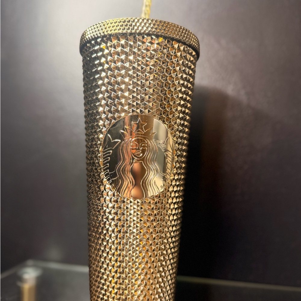 Starbucks Gold Studded Tumbler - Metallic Gold